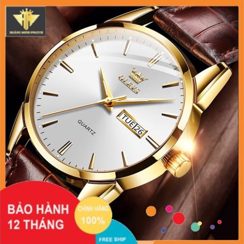 Đồng hồ nam dây da chính hãng Olevs 6898 chống nước,chống xước bảo hành 12 tháng | BigBuy360 - bigbuy360.vn