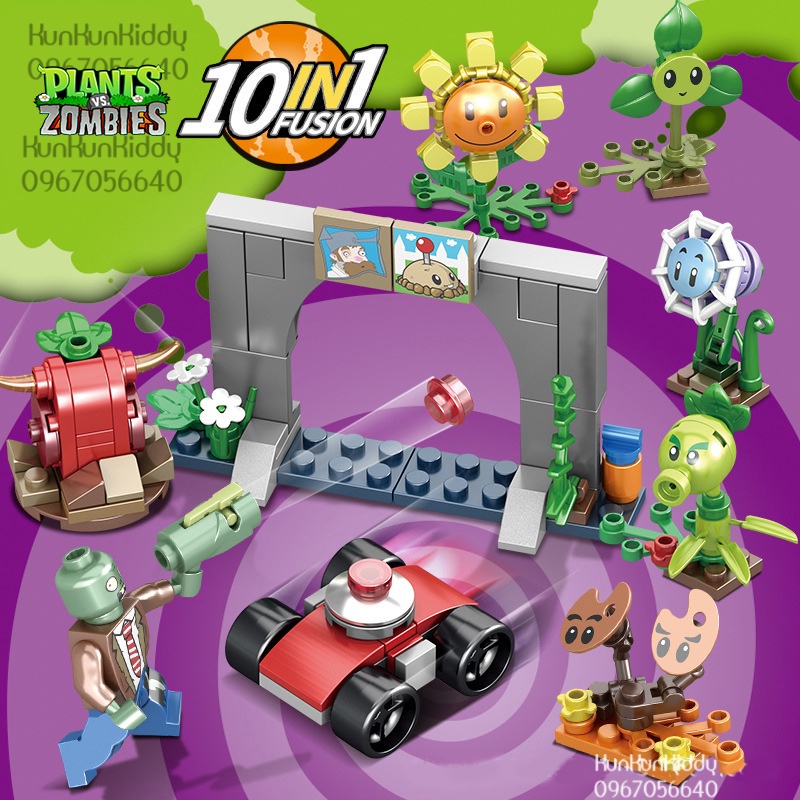 Mô hình đồ chơi lắp ghép PLANT vs ZOMBIE