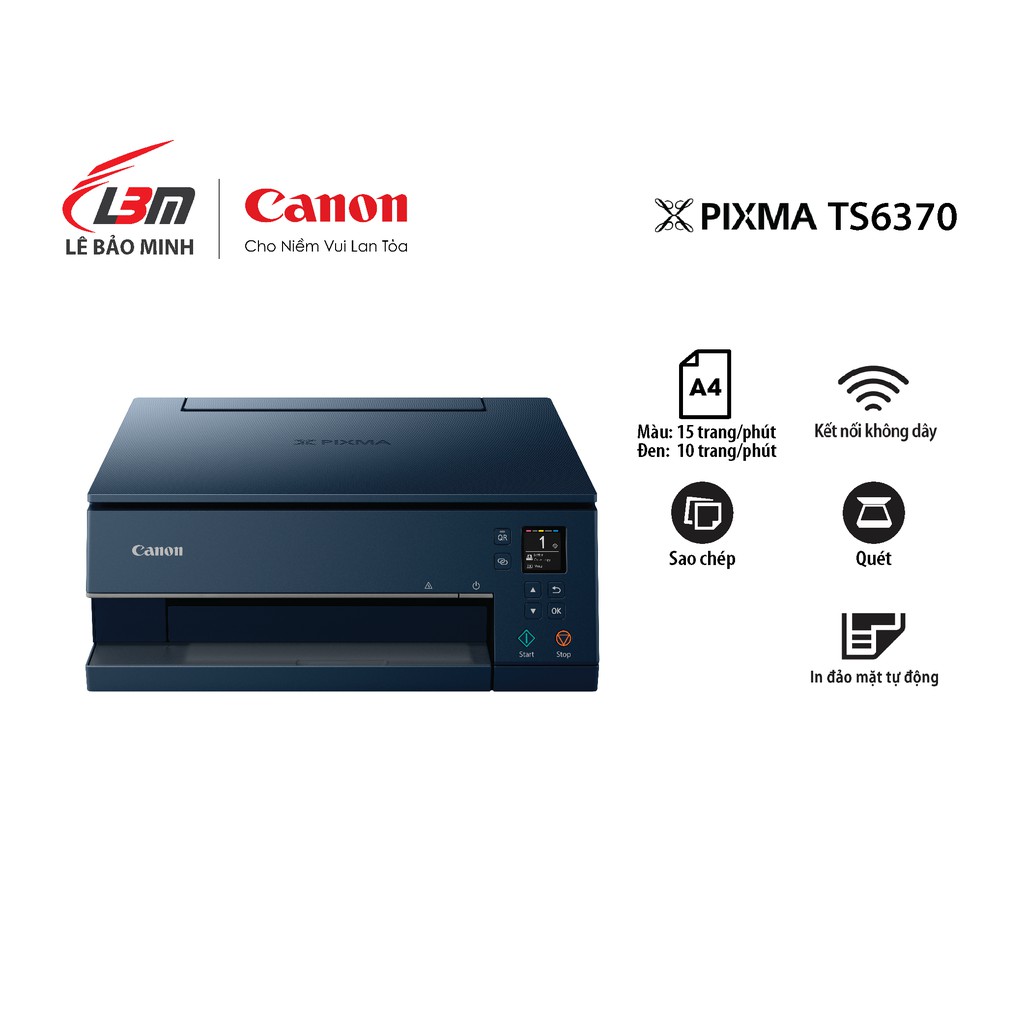Máy In Phun Đa Chức Năng Canon TS6370- Chính hãng