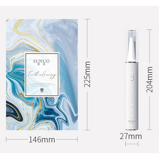 Máy lấy cao răng Xiaomi Sunuo T12 pro, cảm biến tránh tổn thương nướu, camera nội soi, lỗi 1 đổi 1