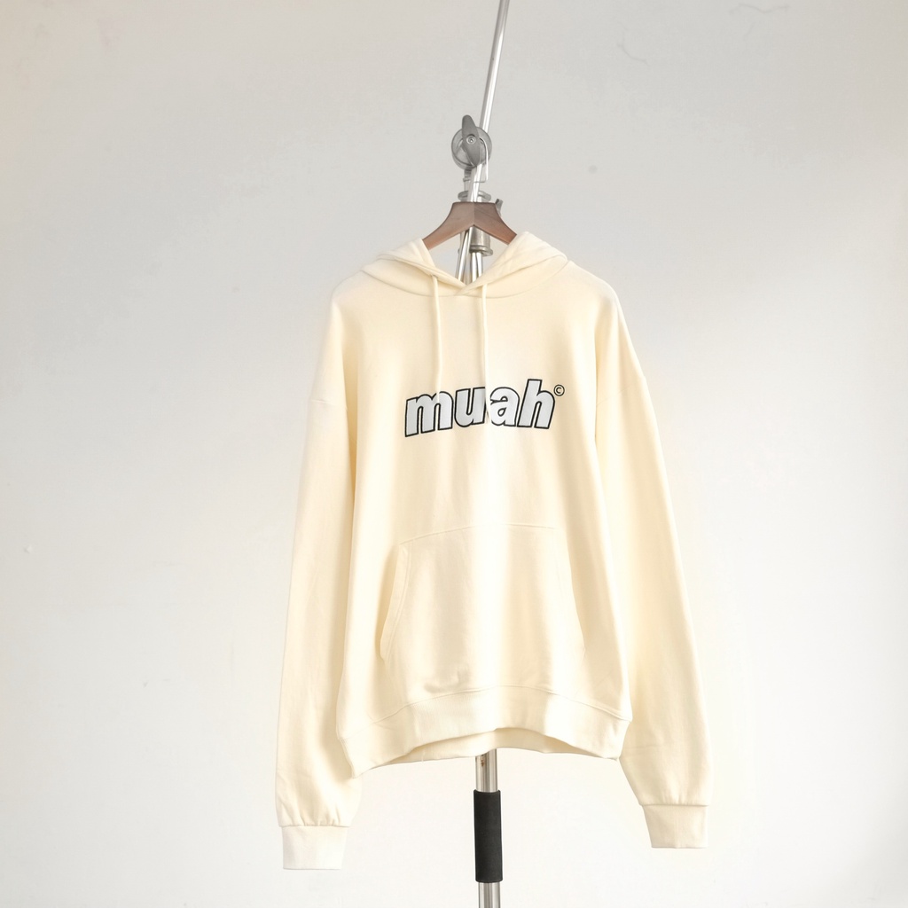 Áo Hoodie MuahMuah In Logo Màu Kem Phong Cách Hàn Quốc | BigBuy360 - bigbuy360.vn