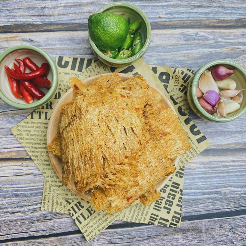 Mực cán tẩm gia vị 250g ăn liền, mực khô cán mỏng, đồ ăn thơm ngon - Ăn vặt nhà Cốm