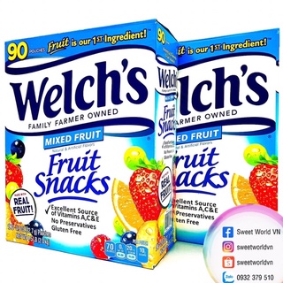 [THÙNG] Kẹo dẻo trái cây Welch's Fruit Snacks - Mỹ