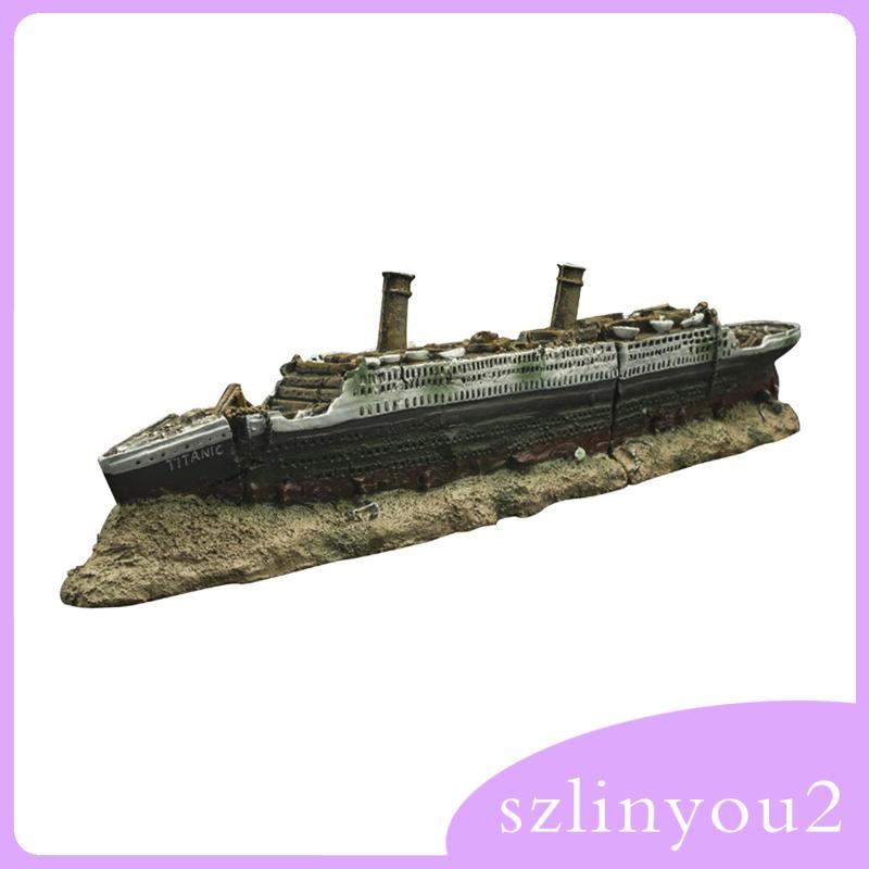 Đồ trang trí tàu Titanic trang trí bể cá