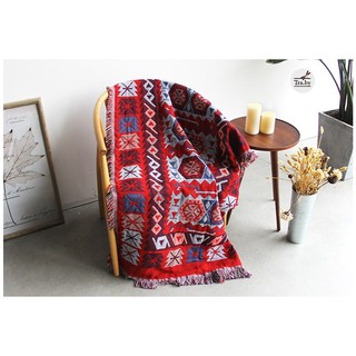 Thảm vintage, thảm thổ cẩm 180x90cm nhập khẩu họa tiết bắc âu