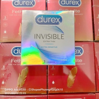 COMBO 5 Hộp 3 chiếc bao cao su Durex invisible