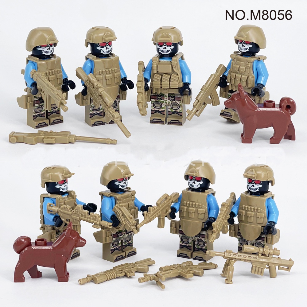 COMBO 8 Minifigures Nhân Vật Người Lính Đặc Chủng Được Trang Bị Đầy Đủ M8056 - Đồ Chơi Lắp Ráp Mini Army