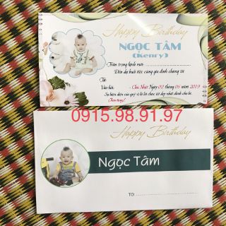 Thiệp sinh nhật, Thôi nôi cho bé.