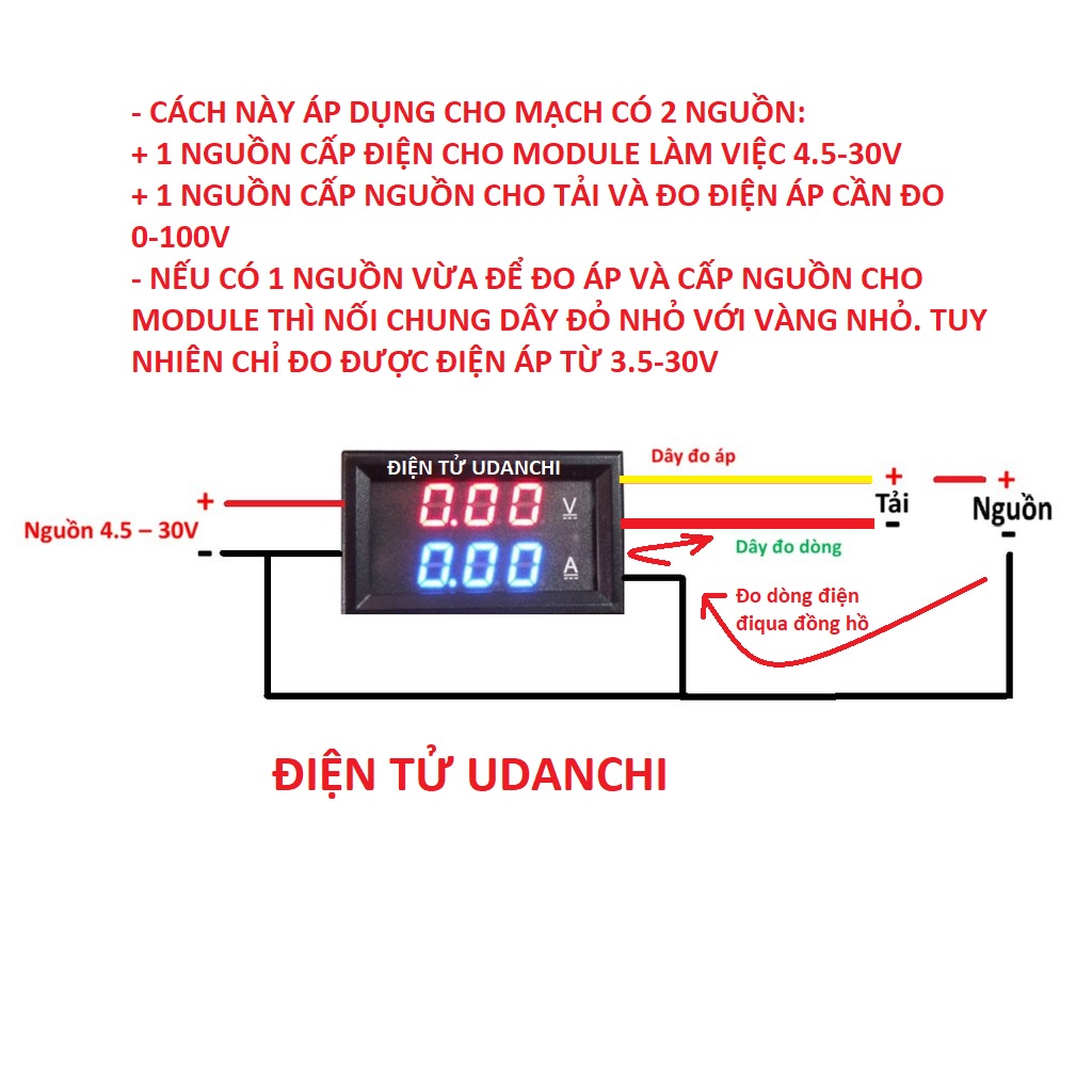 Module đo áp 0-100V và đo dòng 10A