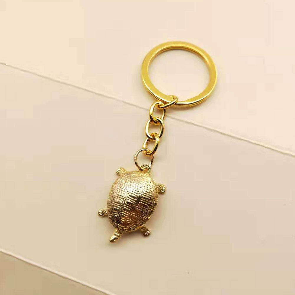 Phụ kiện làm mặt dây chuyền/móc khóa hình rùa bằng hợp kim màu vàng phong cách Nhật Bản may mắn