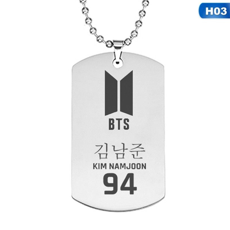 1 Mặt Dây Chuyền Thép Không Rỉ Bts Bangtan Boys