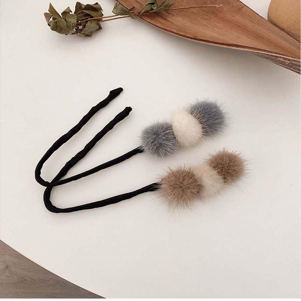 Kẹp Tóc Đính Hoa Vải Lông Dễ Thương Thời Trang