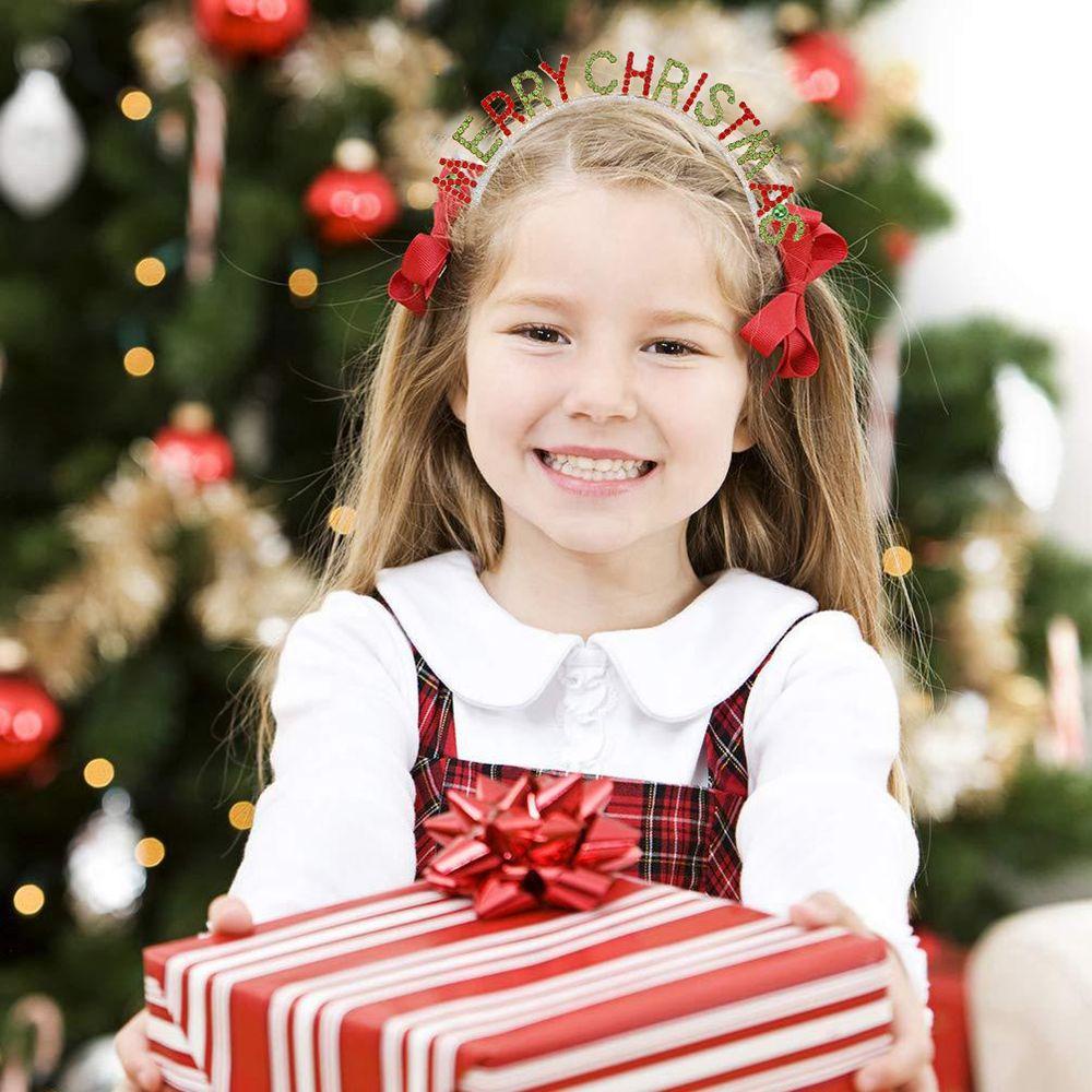 Băng Đô Hợp Kim In Chữ Merry Christmas Năm Mới Phong Cách Hàn Quốc