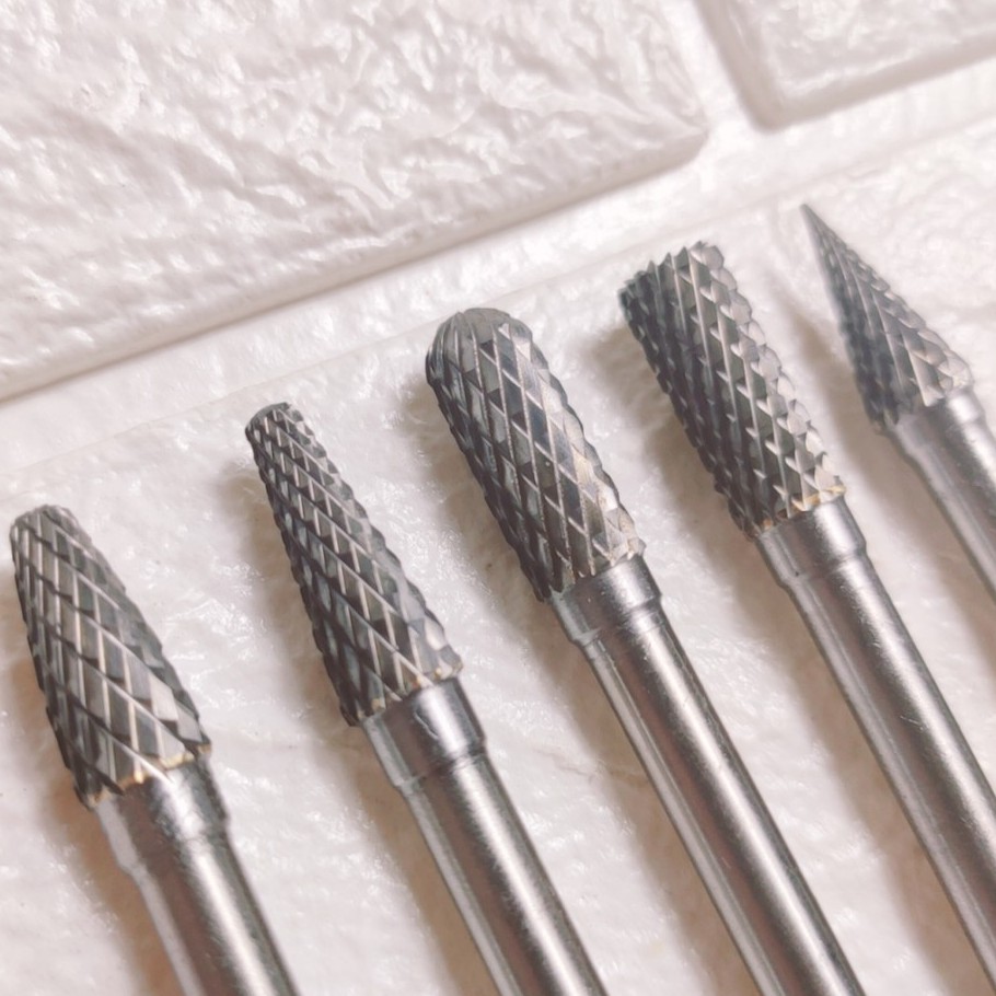 Combo 5 mũi mài hợp kim 8mm, đủ hình, dùng trong việc phay, điêu khắc gỗ, nhôm, đồng, hợp kim