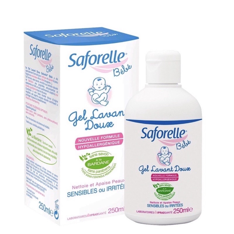 Gel tắm gội dịu nhẹ cho bé Saforelle Bebe 250ml