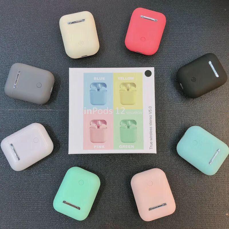 Tai Nghe Bluetooth blutooth Không dây i12 Inpods 12 giống Airpods dùng cho iphone, android có mic chống ồn giá rẻ