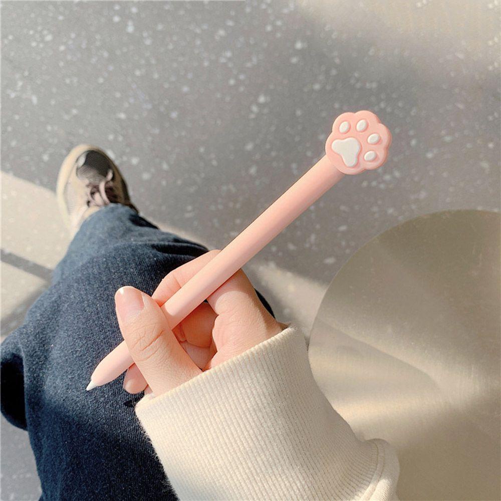 JONYE Vỏ Bọc Bút Cảm Ứng Máy Tính Bảng Bằng Silicone Chống Bụi Hình Chân Mèo