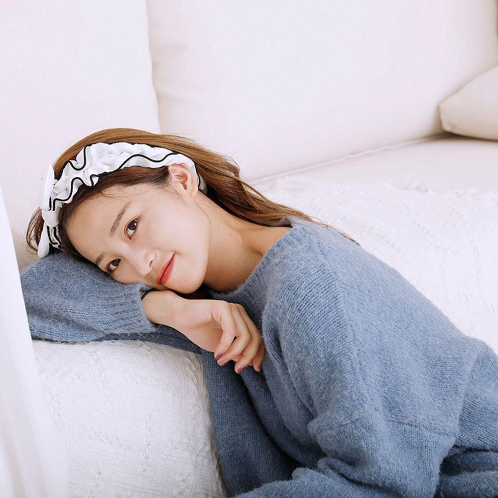 Băng Đô Cài Tóc Bằng Vải Thêu Chữ Trang Điểm Cho Nữ