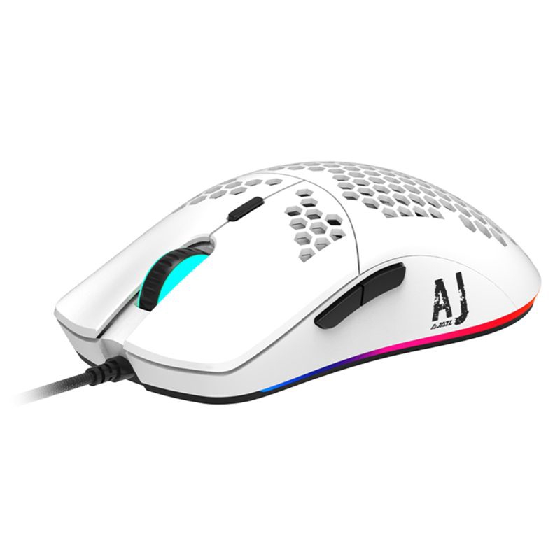 AJ390 Lightweight Wired Mouse Hollow-out Gaming Mouce Mice- 6DPI Adjustable 7Key