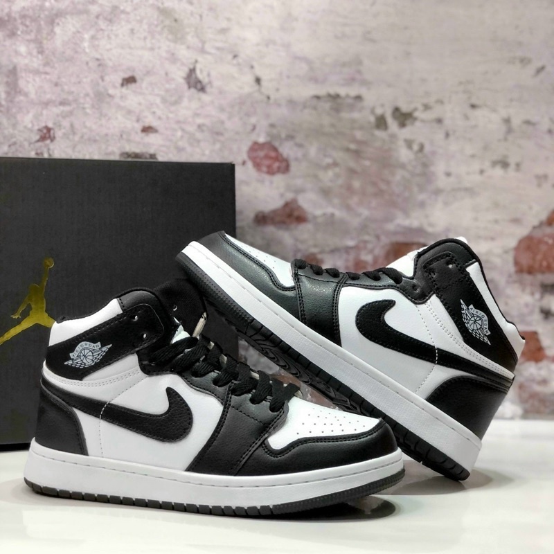 Giày thể thao Jordan cao cổ đen trắng, Giày air Jodan 1 high panda cao cổ nam nữ dễ phối đồ cực hot Full Box