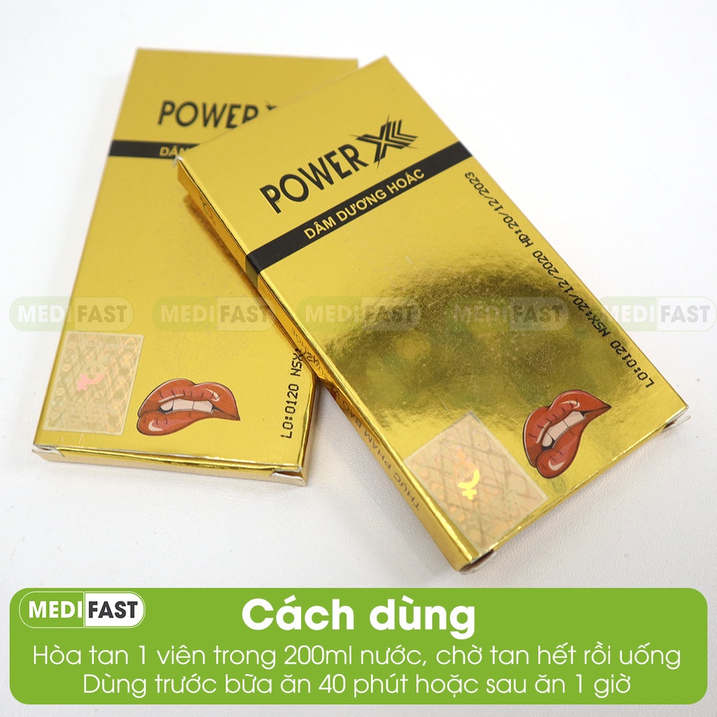 Viên Sủi Power X  tăng cường sinh lý nam giới - bổ thận tráng dương - Hộp 2 viên
