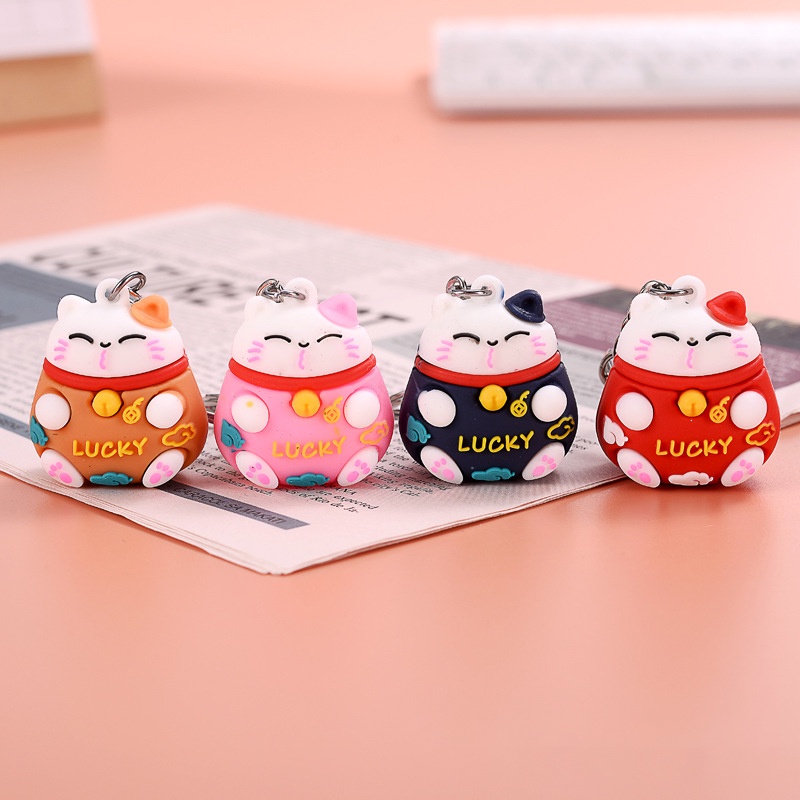 🍀 Móc khóa mèo thần tài Lucky ú nu 🍀