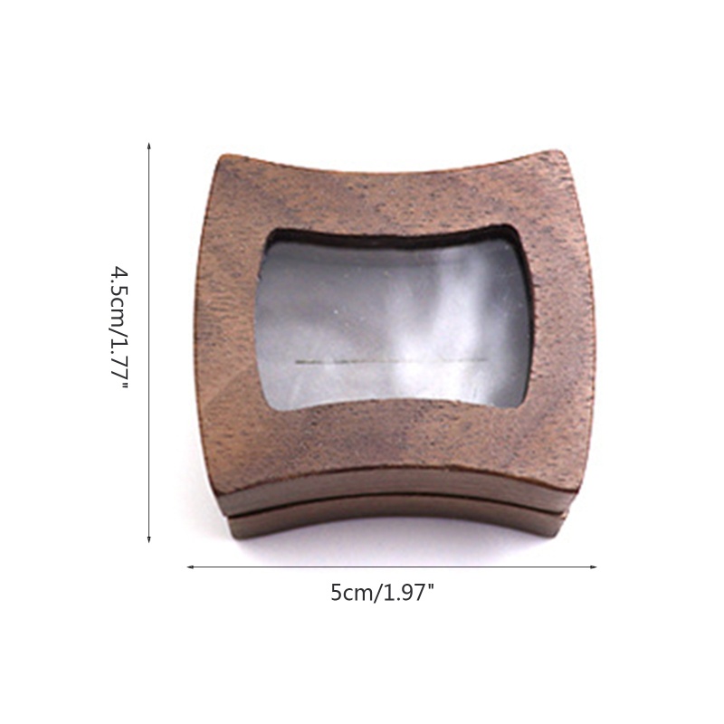 Hộp Đựng Nhẫn Cưới Đế Gỗ Dày Từ Tính Phong Cách Retro