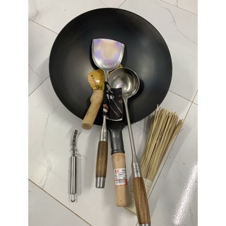 [CHÍNH HIỆU] chảo thép chống dính tay cầm gỗ