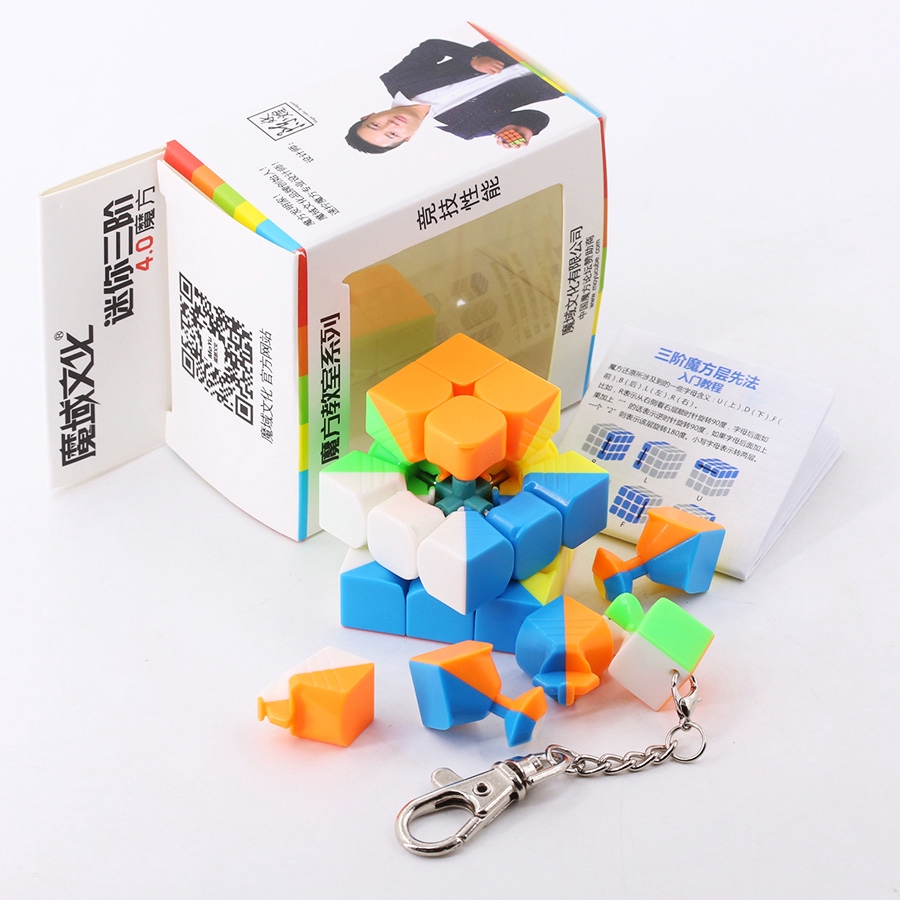 Móc khóa hình khối rubik 3x3x3 30mm 35mm 40mm