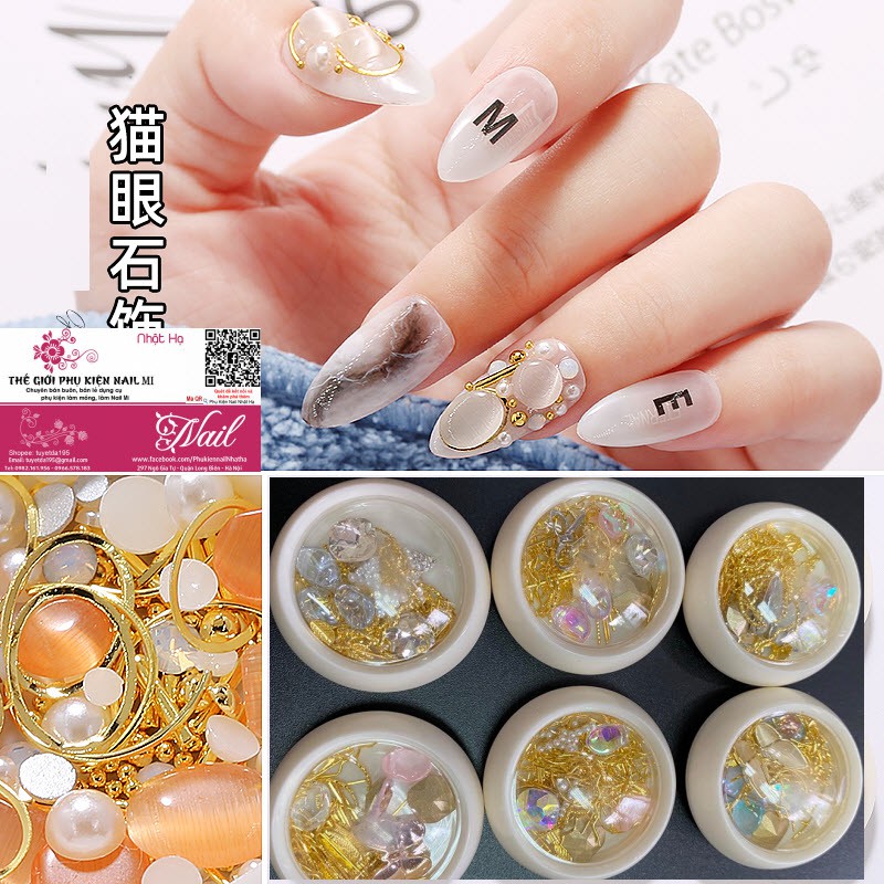 Trang Trí Móng Nail Tổng Hợp Với Nhiều Mẫu Trang Sức Mới Đẹp - Lẻ 1 Sét