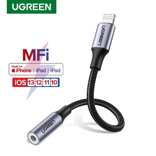 Ugreen Dây Cáp Sạc Ugreen Mfi Chuyển Đổi Cổng 3.5mm Aux Cho Iphone 7 8 Plus Xr Xs Max 11 Pro Max