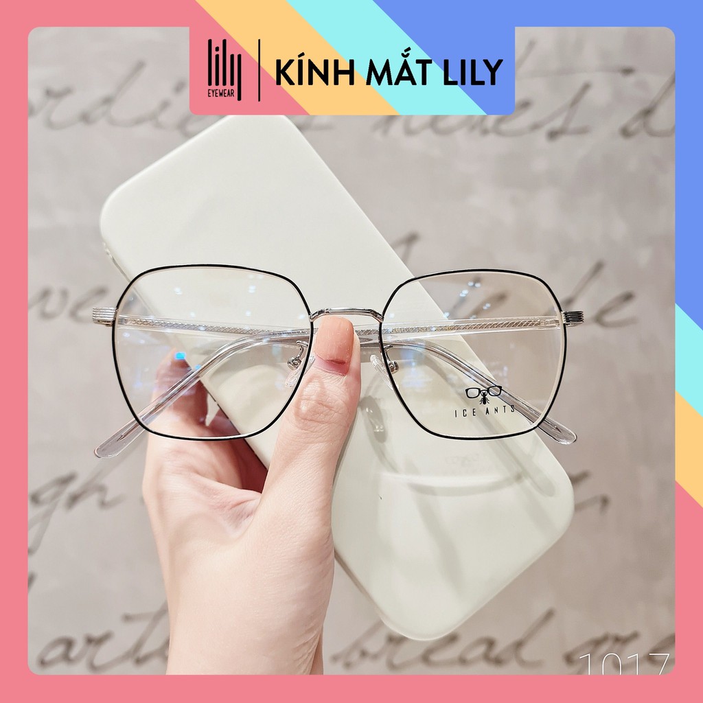 Gọng Kính Cận Kim Loại 1017 - Gọng Kính Mắt Kim Loại Thời Trang Hàn Quốc Lilyeyewear