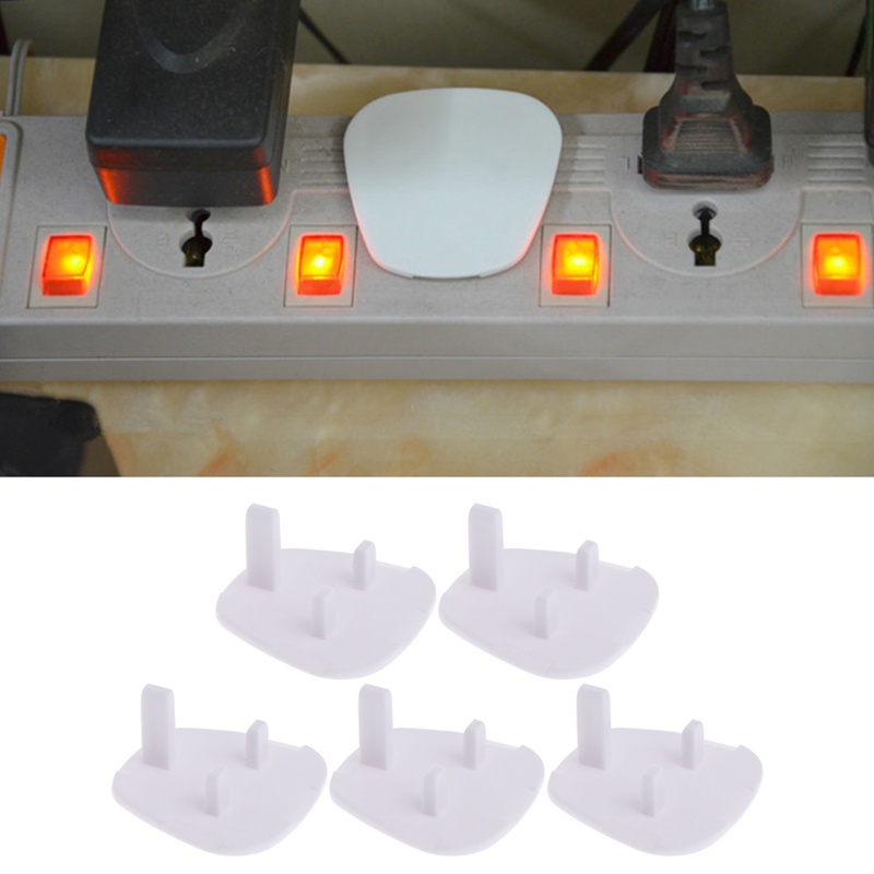 Set 5 Ổ Cắm Điện UK Bảo Vệ An Toàn Cho Bé Chống Sốc