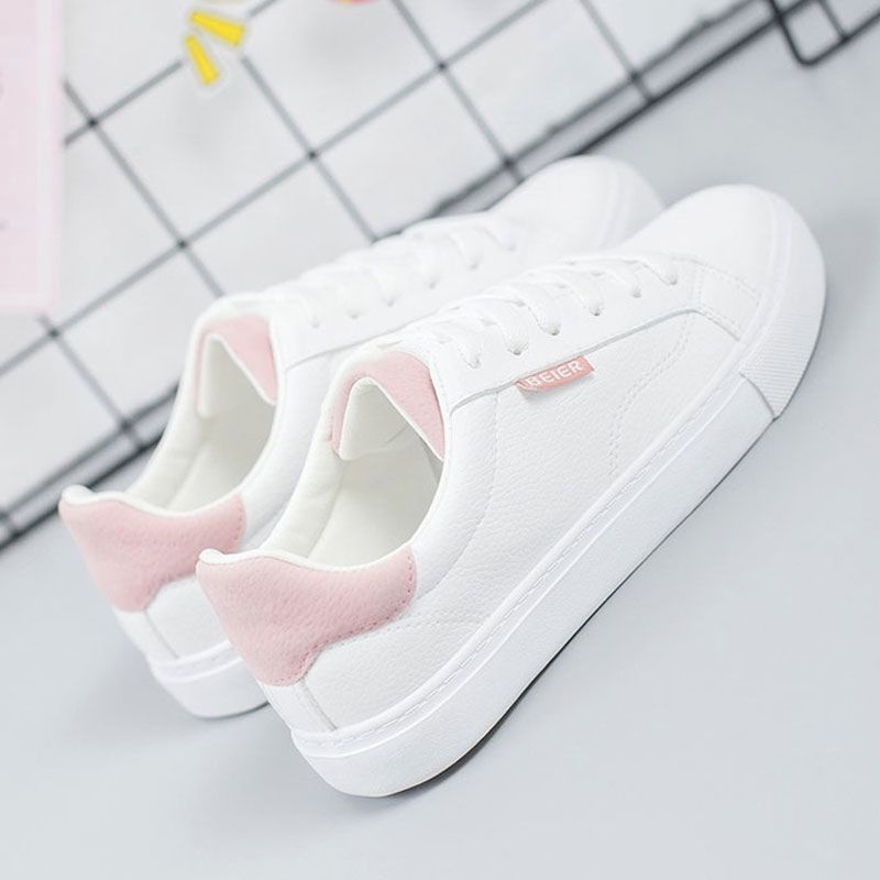 Giày thể thao đế bằng thoáng khí phong cách thời trang năng động đơn giản dành cho nữ