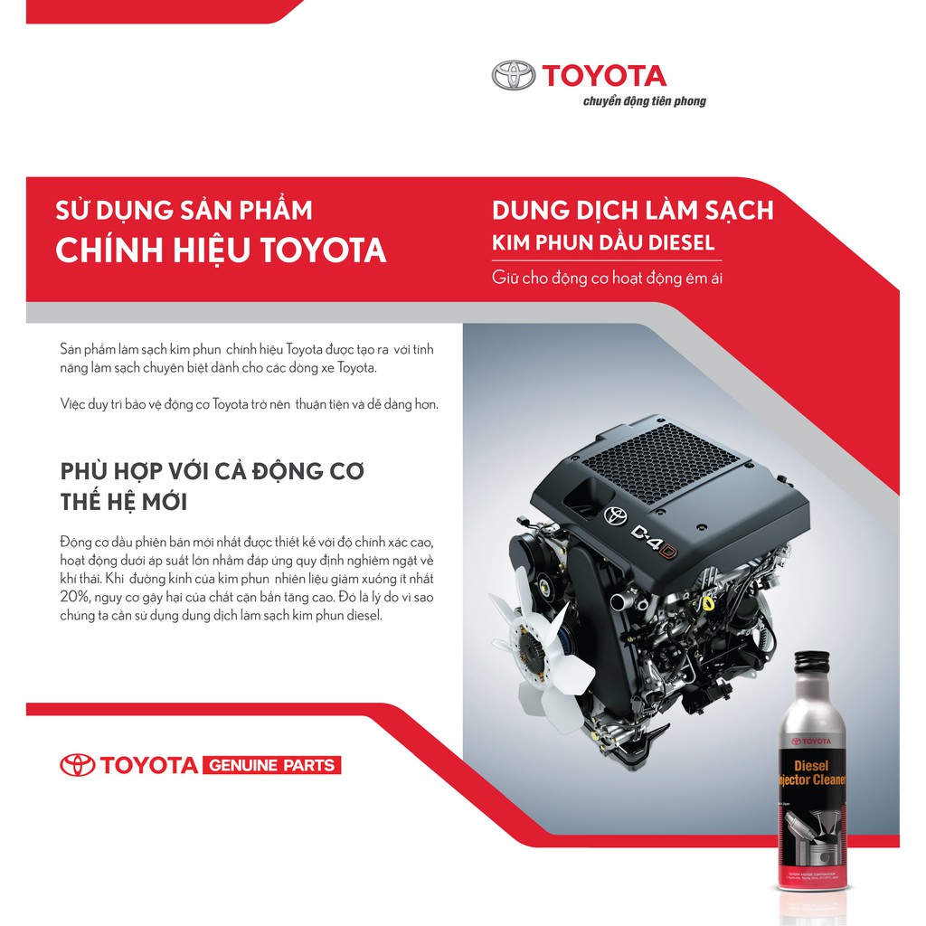 dung dịch vệ sinh buồng đốt kim phun nhiên liệu DIESEL Toyota