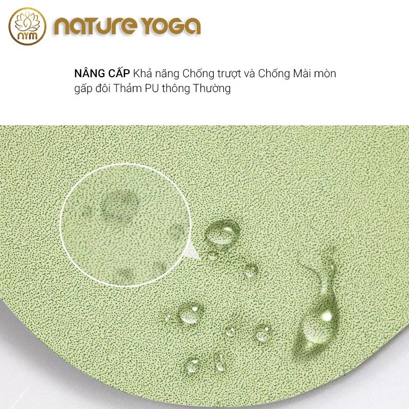 Thảm yoga Nature cao su PU xơ dừa chính hãng  chống trượt tuyệt đối