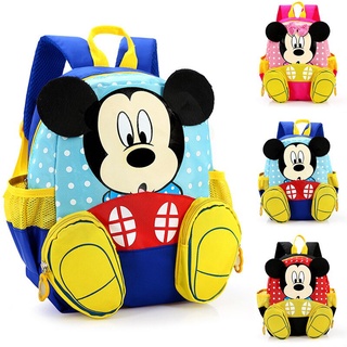 Cartoon Cute Mickey Mouse-shaped Design School Bag Waterproof and Large-capacity Backpack With Zipper for Kindergarten Children 6gHP