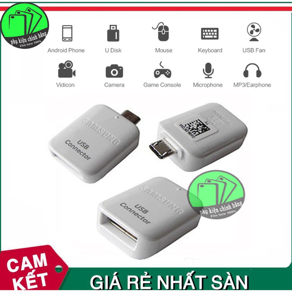 Cáp OTG SAMSUNG S7, S7 Edge, Note 5 và các dòng máy khác ( Micro to USB ) - Hàng Chuẩn Xịn