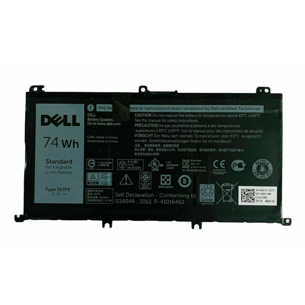 Pin Dell 15-7559, 15-7000 battery 0GFJ6, 357F9 Zin, Gắn Trong