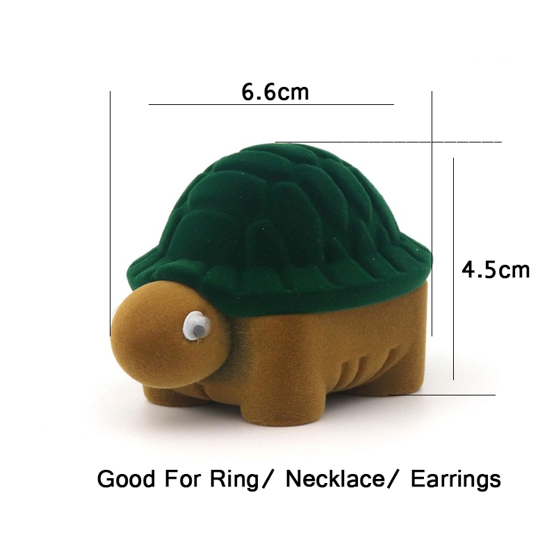 Hộp Quà Tặng Trang Sức Nhẫn Vòng Cổ Nhẫn Bông Tai Hình Gấu Trúc Thiên Nga Đáng Yêu Bằng Nhung Làm Quà Tặng Jewellry