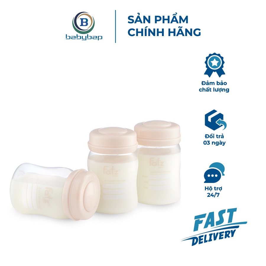 Bình Trữ Sữa 150ml (bộ 3 bình) Fatzbaby FB0120N