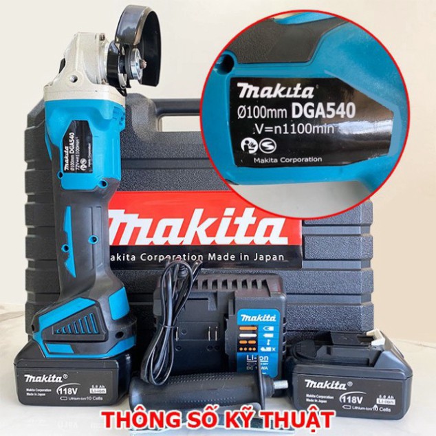 [Nội Địa]Mua 1 Được 2 - Máy Mài Pin Maktia 118V Tặng Lưỡi Cưa Xích Gắn Máy Mài - Máy Mài Góc.MALAYSIA LOẠI 1