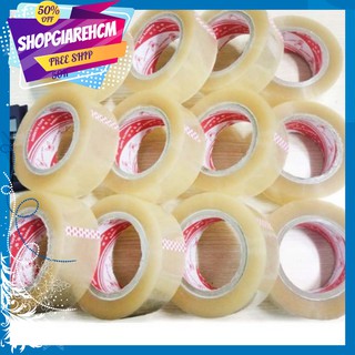 Shopee trợ giá Combo 12 Cuộn Băng Keo Dán Thùng Carton 200 Yard 4kg