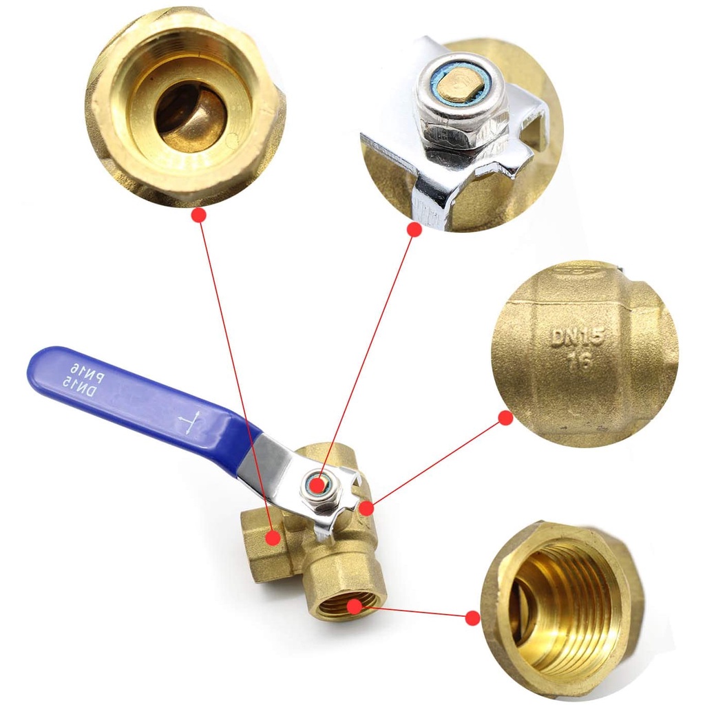Van Xả Nước Ba Chiều Bằng Đồng Thau Hình Chữ T Phù Hợp Cho Nhà Tắm J7