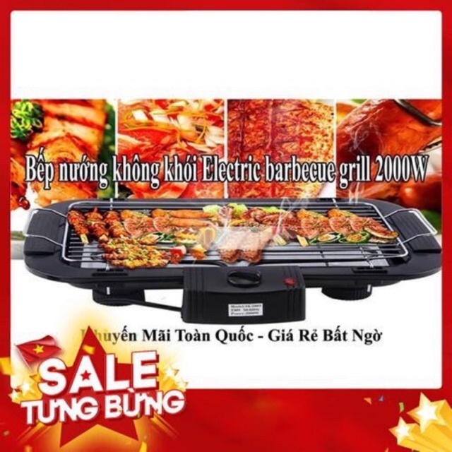 Bếp nướng điện không khói Electric barbecue 2000w dùng cho gia đình