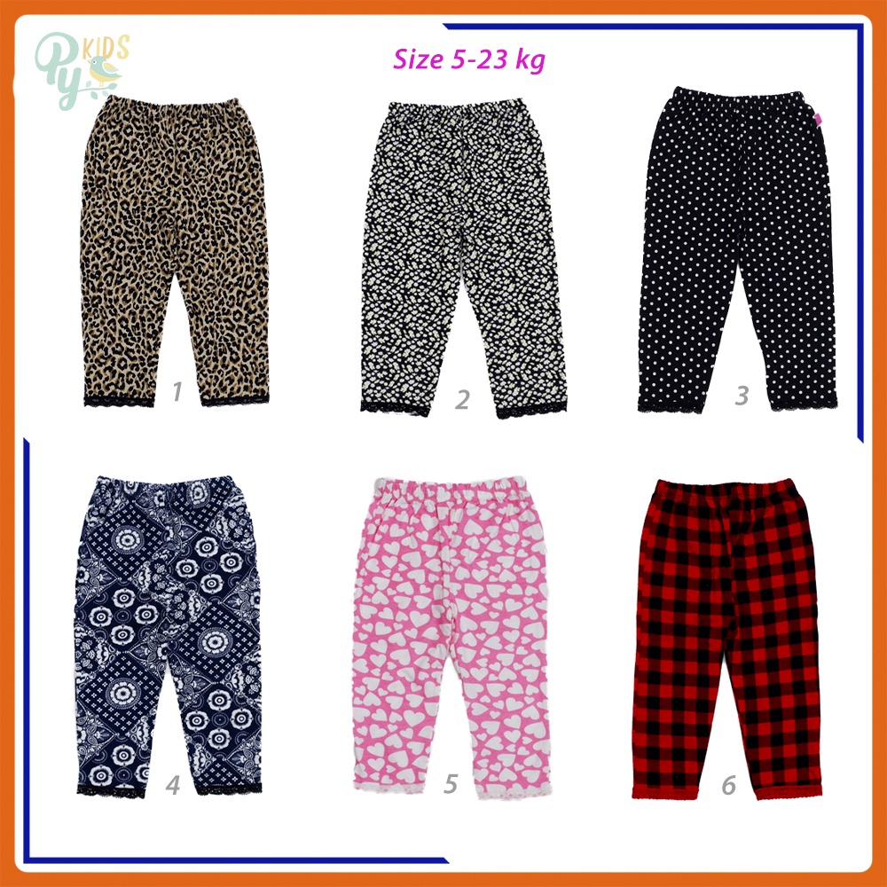 Quần legging dài/ quần bó dài cotton 4 chiều cho bé gái từ 5-35 kg, bông đẹp lạ mắt, lai phối viền ren