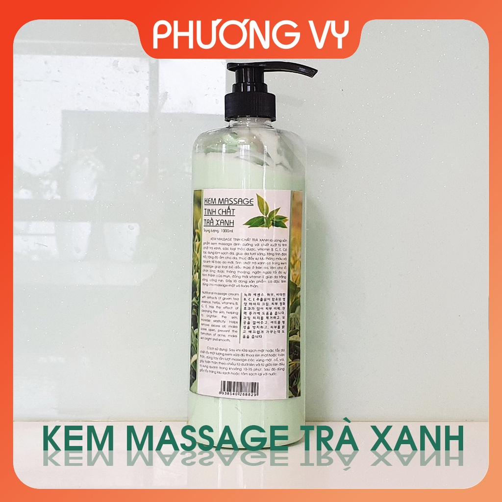 1000ml KEM MASSAGE TINH CHẤT TRÀ XANH