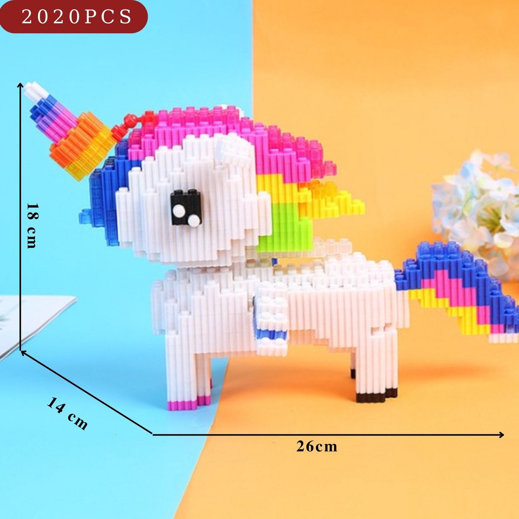 Lego Hoạt Hình Đồ Chơi Lego 3D Lắp Ghép Ngựa Pony & Các Nhân Vật Hoạt Hình Cho Bé Gái