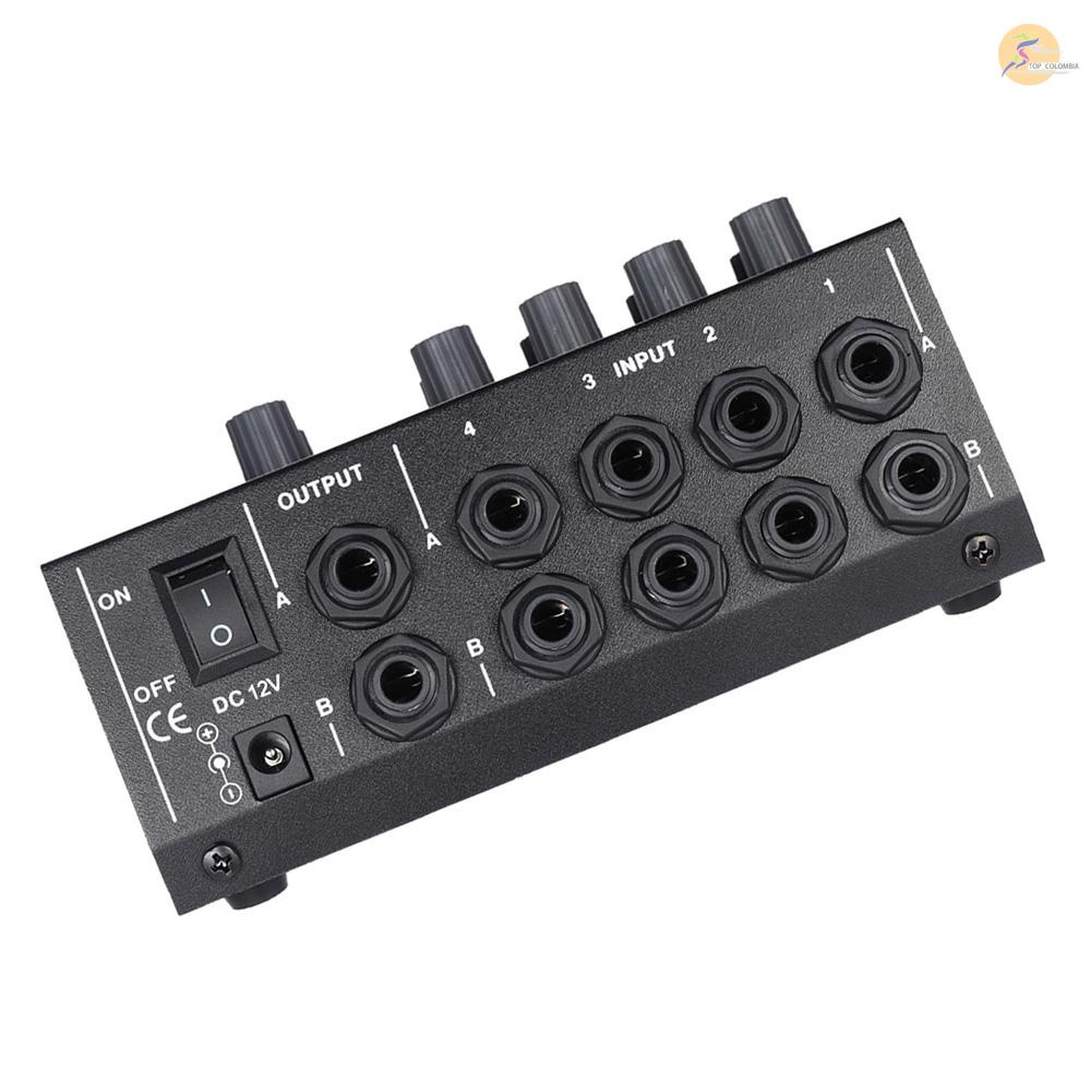 Bộ Thiết Bị Mixer Âm Thanh Mono/Stereo 8 Kênh Nhỏ Gọn Kèm Bộ Chuyển Đổi Nguồn