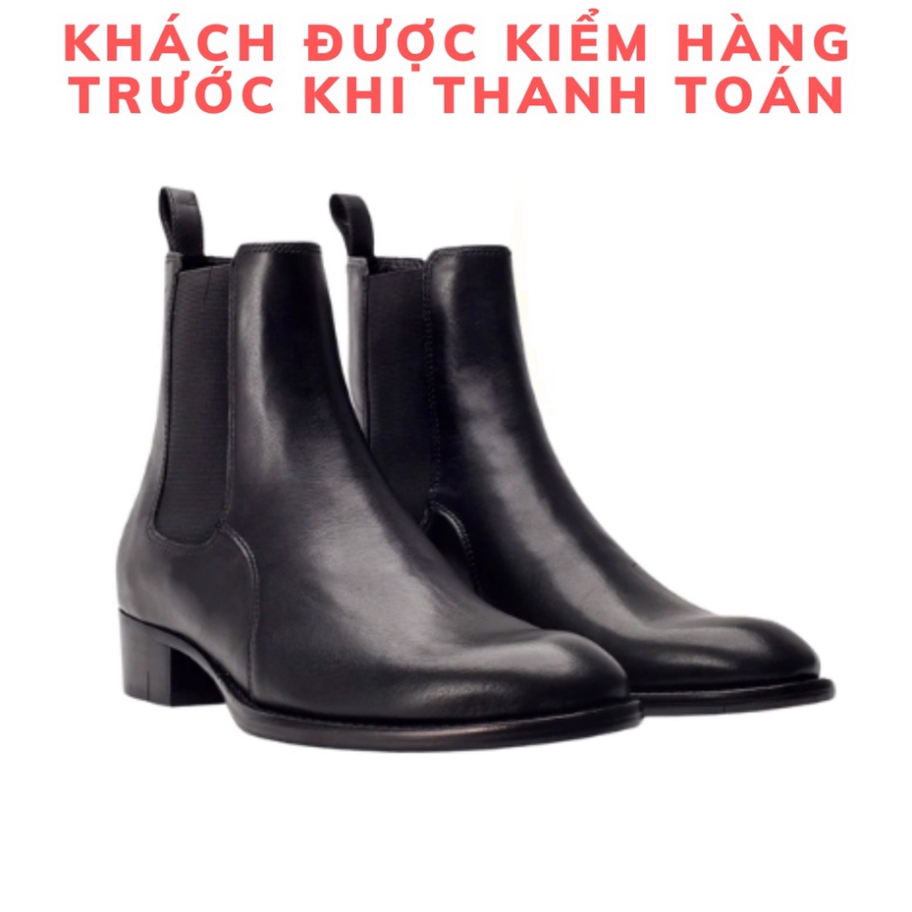 Heels Chelsea Boots thời trang da bò nguyên tấm tăng 4.5cm chiều cao | BigBuy360 - bigbuy360.vn